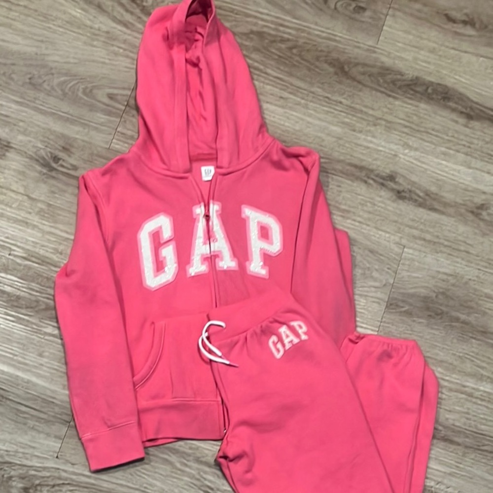 GAP Kids Pink Hoodie and Sweatpants Set